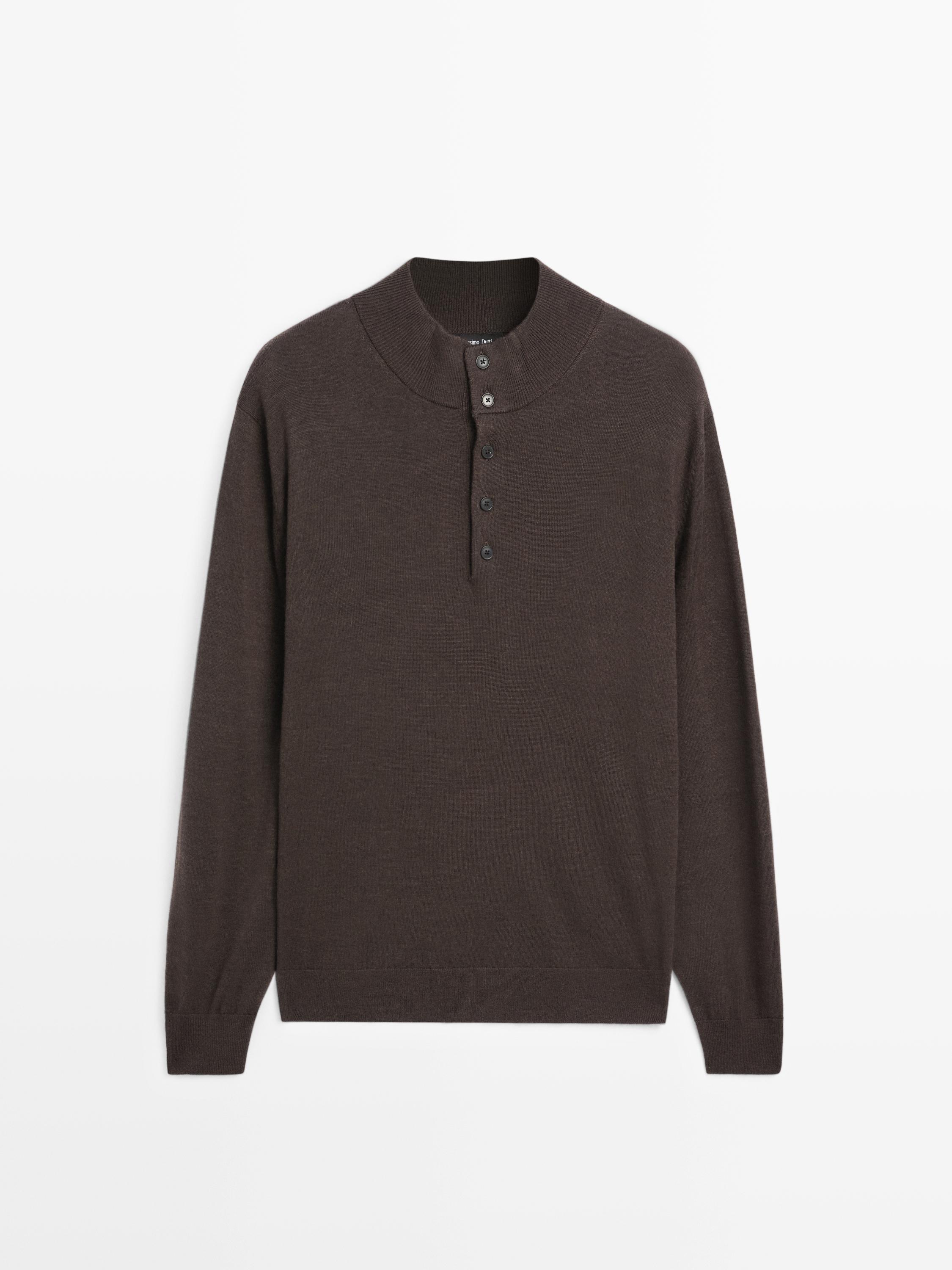 Свитер с воротником-стойкой из 100% шерсти и пуговицами Massimo Dutti, серо-зеленый
Свитер с воротником-стойкой из 100% шерсти и пуговицами Massimo Dutti, серо-зеленый