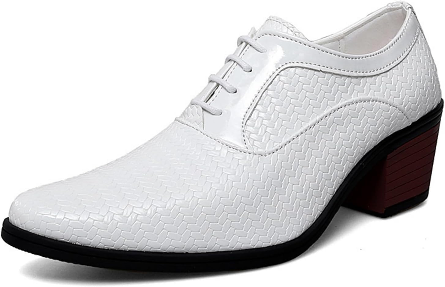 Мужские текстурированные оксфорды с шнуровкой, нескользящей подошвой, заостренным носком и массивным каблуком для деловых, свадебных и официальных мероприятий Kelibasi, белый
Мужские текстурированные оксфорды с шнуровкой, нескользящей подошвой, заостренным носком и массивным каблуком для деловых, свадебных и официальных мероприятий Kelibasi, белый