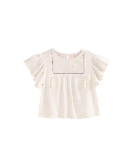 Блузка для девочки с синей строчкой на груди Dadati, светло-бежевый
Блузка для девочки с синей строчкой на груди Dadati, светло-бежевый