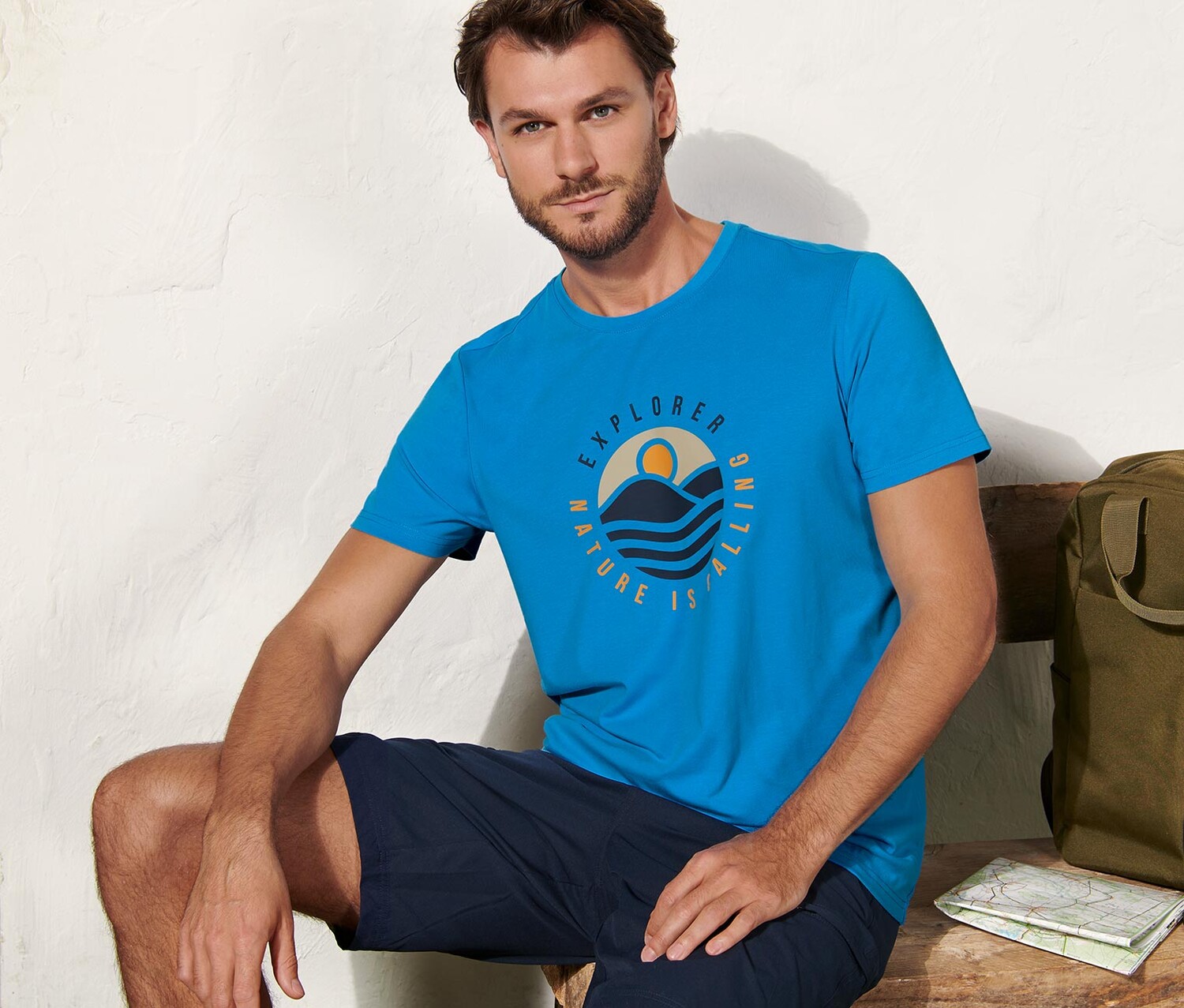 Футболка с принтом Tchibo, светло-синий
Футболка с принтом Tchibo, светло-синий