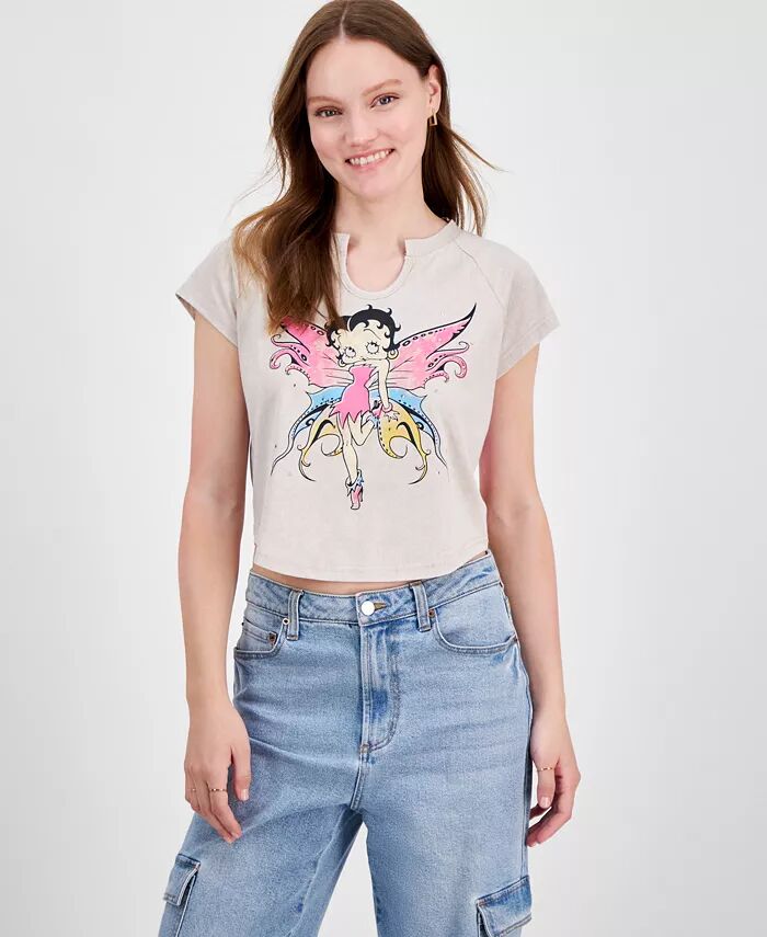 Детская футболка реглан с декором Betty Boop для юниоров Freeze 24-7, коричневый/бежевый
Детская футболка реглан с декором Betty Boop для юниоров Freeze 24-7, коричневый/бежевый