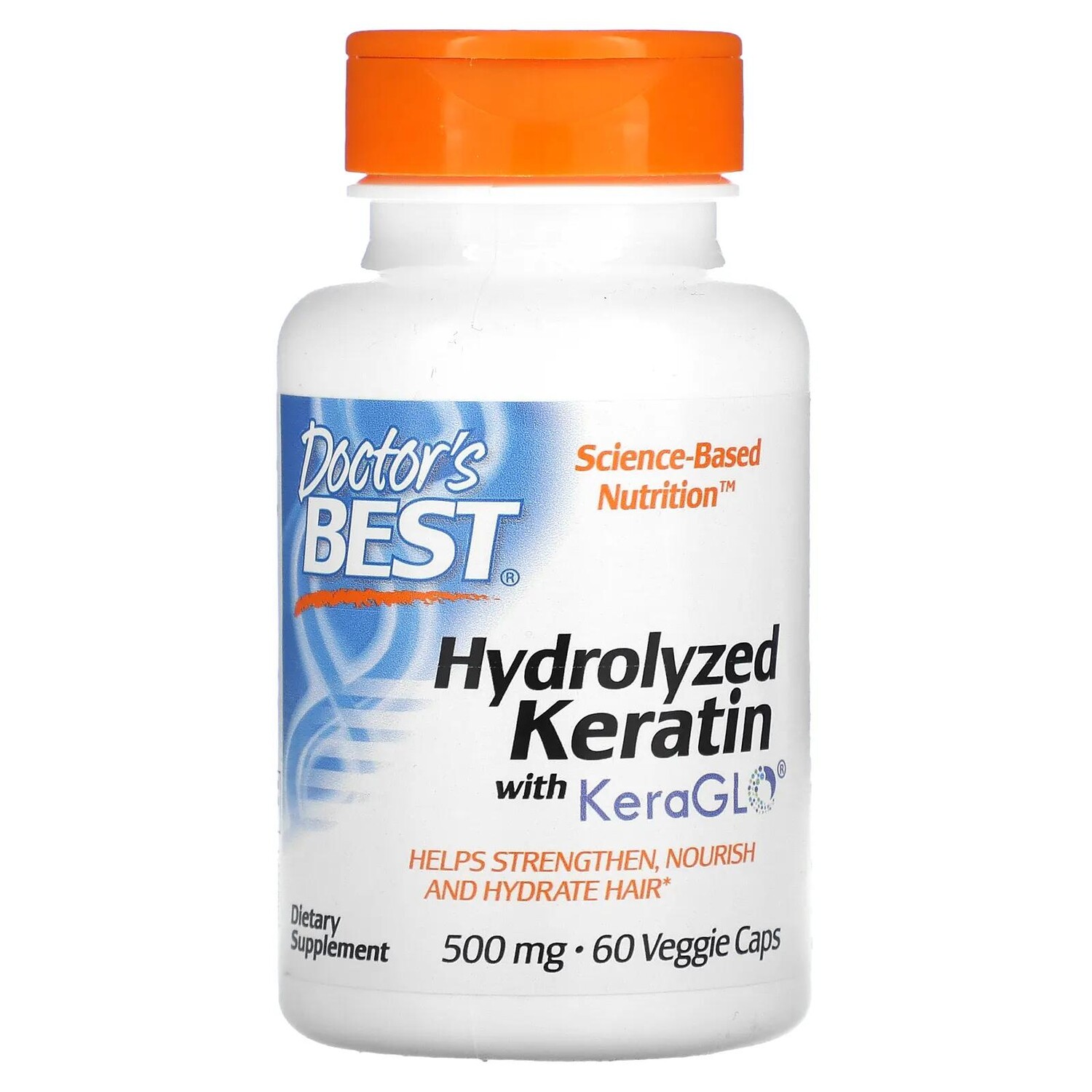 Doctor's Best Hydrolyzed Keratin 500 mg 60 Veggie Caps
Doctor's Best Hydrolyzed Keratin 500 mg 60 Veggie Caps