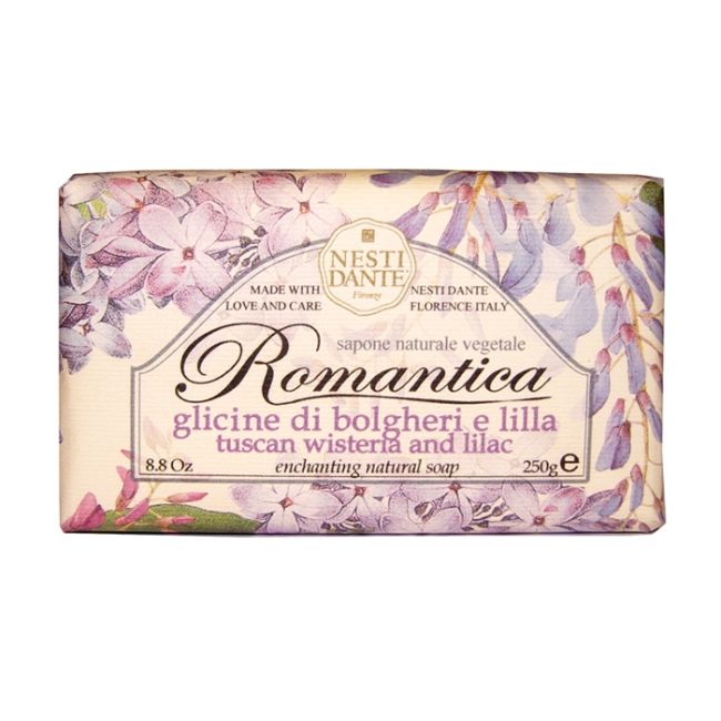 Мыло Romantica Tuscan Wisteria & Lilac Nesti Dante, 250 гр
Мыло Romantica Tuscan Wisteria & Lilac Nesti Dante, 250 гр