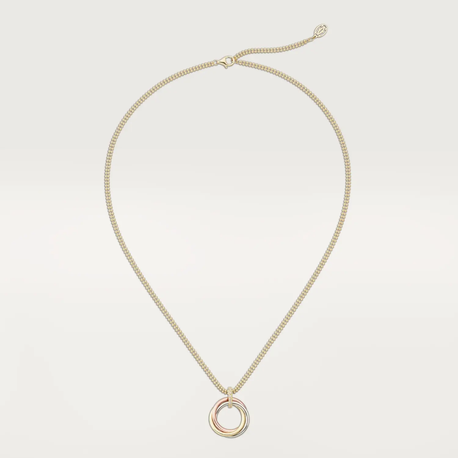 Колье Cartier Trinity, 38-42 см, белое золото/розовое золото/желтое золото/бриллианты
Колье Cartier Trinity, 38-42 см, белое золото/розовое золото/желтое золото/бриллианты