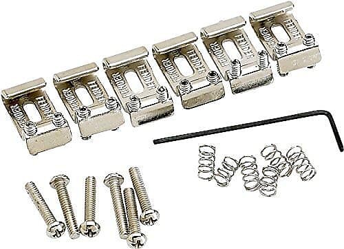 Подлинные американские винтажные седла Fender Stratocaster/Strat Bridge - НИКЕЛЬ 099-2051-000
Подлинные американские винтажные седла Fender Stratocaster/Strat Bridge - НИКЕЛЬ 099-2051-000