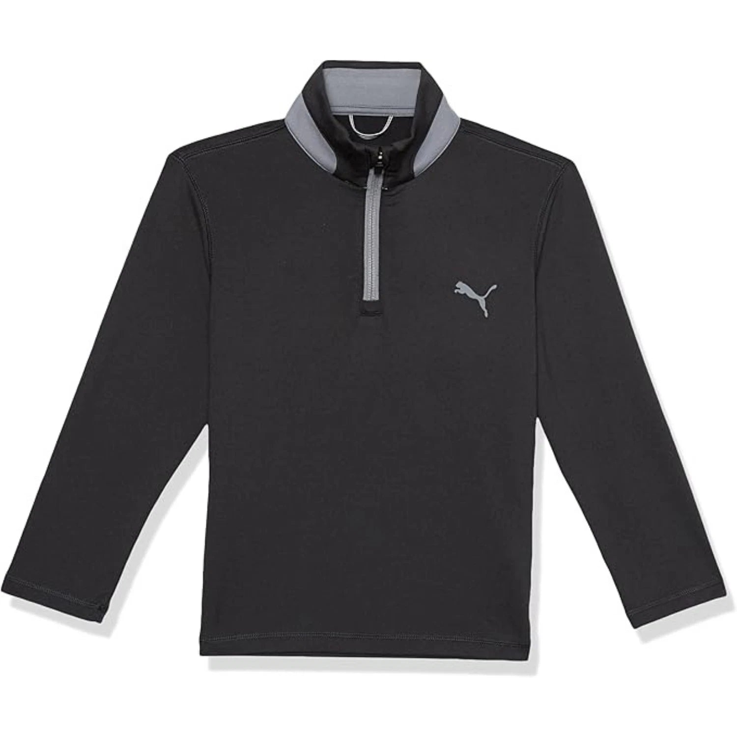 Детская футболка Puma, черная меланжевая, с застежкой-молнией на четверть длины, длинным рукавом, спортивная одежда для гольфа, RED498
Детская футболка Puma, черная меланжевая, с застежкой-молнией на четверть длины, длинным рукавом, спортивная одежда для гольфа, RED498