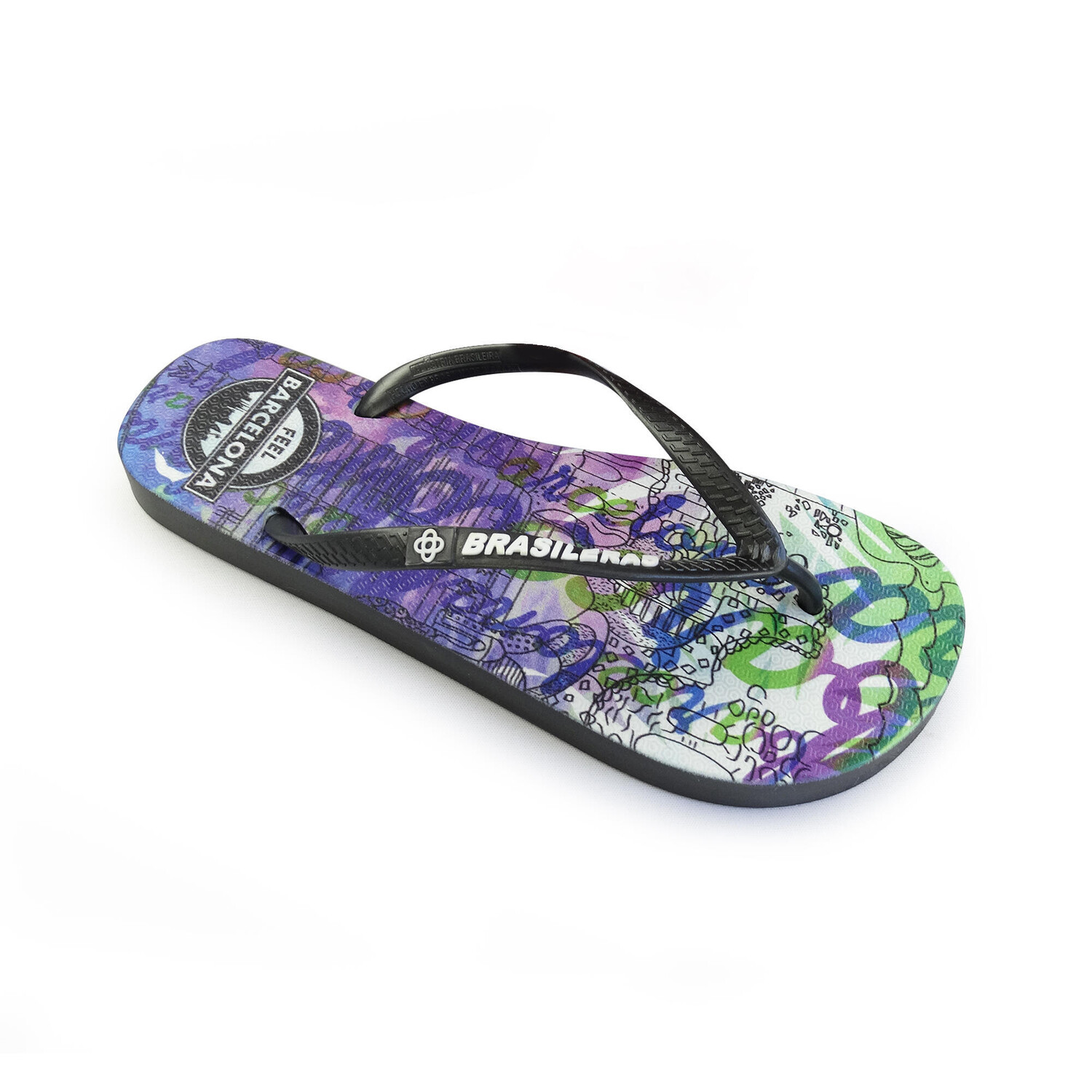 Пляжные бразильские шлепанцы серого цвета на резиновой подошве. BRASILERAS, серый