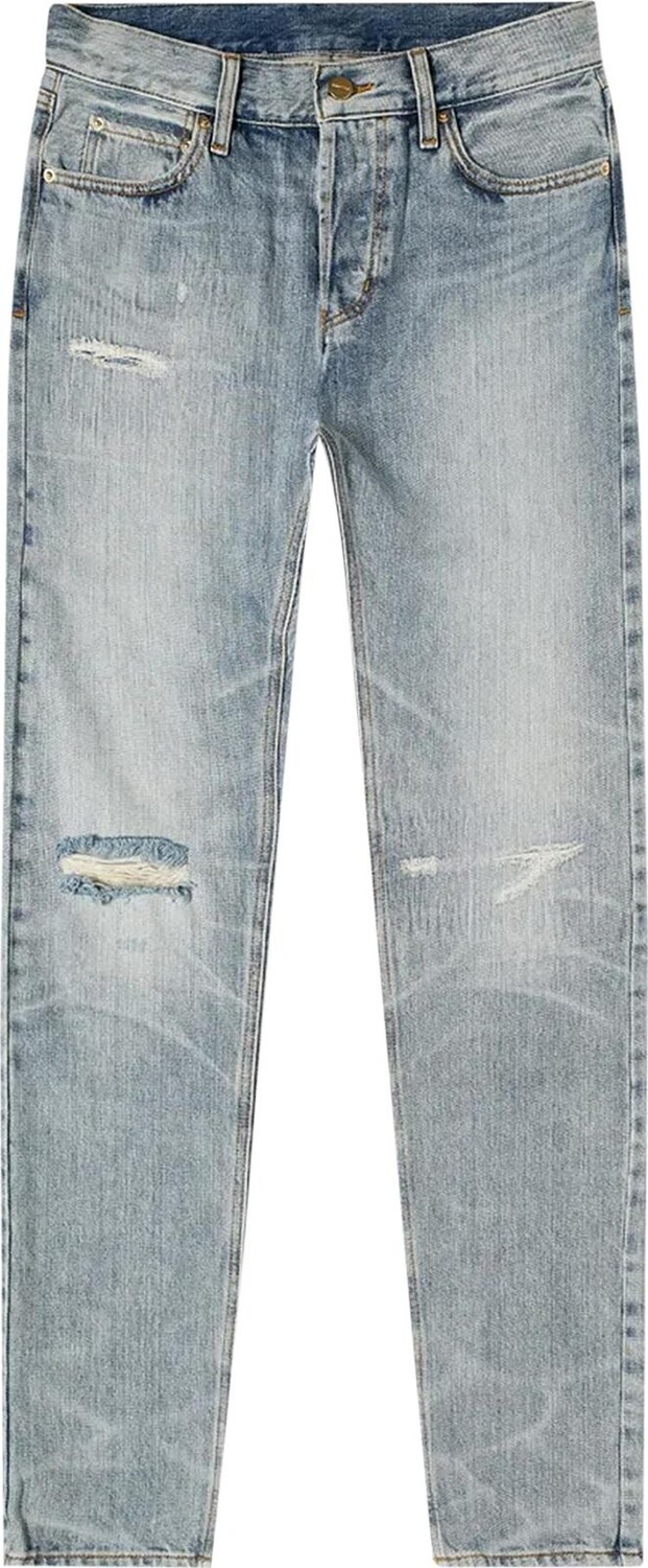 Брюки Fear of God Essentials Denim Pant 'Light Indigo Distress Wash', синий
Брюки Fear of God Essentials Denim Pant 'Light Indigo Distress Wash', синий