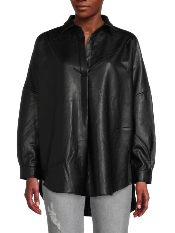 Туника French Connection из искусственной кожи Crolenda, чёрный
Туника French Connection из искусственной кожи Crolenda, чёрный