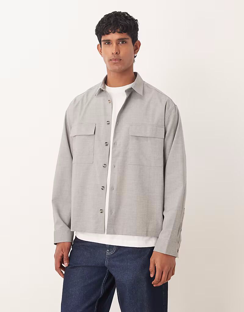 Рубашка свободного кроя с карманами серого цвета Asos Design
Рубашка свободного кроя с карманами серого цвета Asos Design