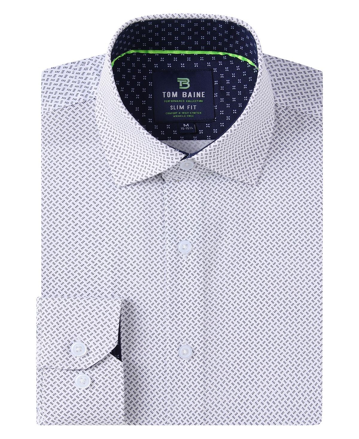 Мужская классическая рубашка slim fit с длинным рукавом и геометрическим рисунком Tom Baine, мульти 
Мужская классическая рубашка slim fit с длинным рукавом и геометрическим рисунком Tom Baine, мульти