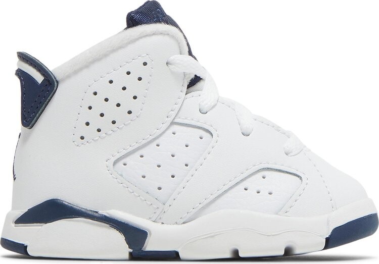 Кроссовки Air Jordan 6 Retro TD Midnight Navy 2022, белый 
Кроссовки Air Jordan 6 Retro TD Midnight Navy 2022, белый