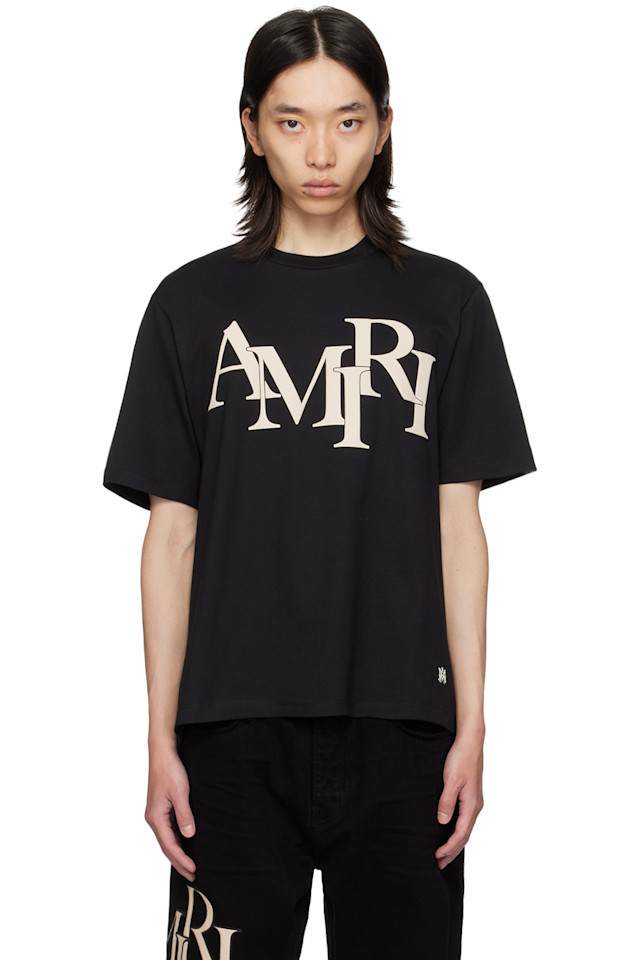 Футболка Amiri с асимметричным принтом Amiri, черный
Футболка Amiri с асимметричным принтом Amiri, черный