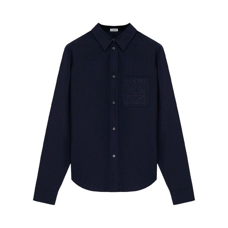 Рубашка Loewe Anagram Embroidered Shirt, Dark Navy 
Рубашка Loewe Anagram Embroidered Shirt, Dark Navy