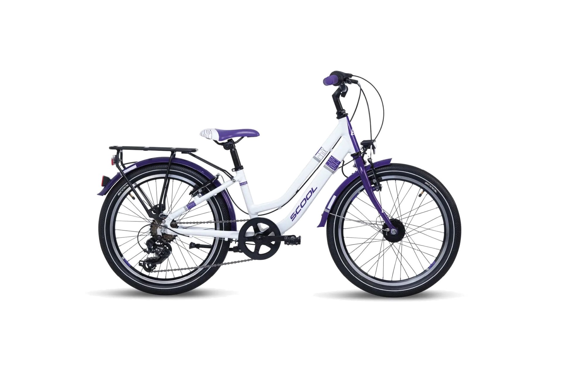Детский велосипед S'cool chiX twin 20 3-Gang - 20 дюймов - Tiefeinsteiger - 2025, цвет Weiß|white/purple
Детский велосипед S'cool chiX twin 20 3-Gang - 20 дюймов - Tiefeinsteiger - 2025, цвет Weiß|white/purple