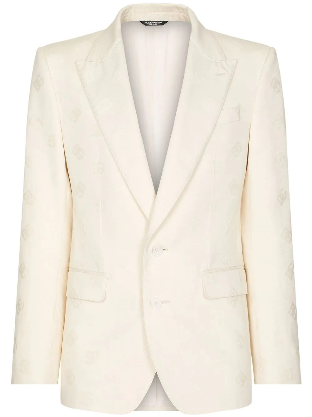 Жаккардовый пиджак с логотипом DG DOLCE & GABBANA, нейтральный
Жаккардовый пиджак с логотипом DG DOLCE & GABBANA, нейтральный