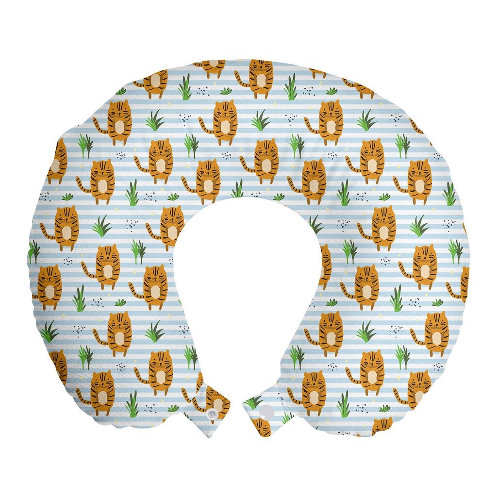 ABAKUHAUS Детская дорожная подушка для шеи, Baby Tiger на синих полосках, пенопластовый дорожный предмет для самолета и автомобиля, 30x30 см, бледно-голубой и персидский оранжевый
ABAKUHAUS Детская дорожная подушка для шеи, Baby Tiger на синих полосках, пенопластовый дорожный предмет для самолета и автомобиля, 30x30 см, бледно-голубой и персидский оранжевый
