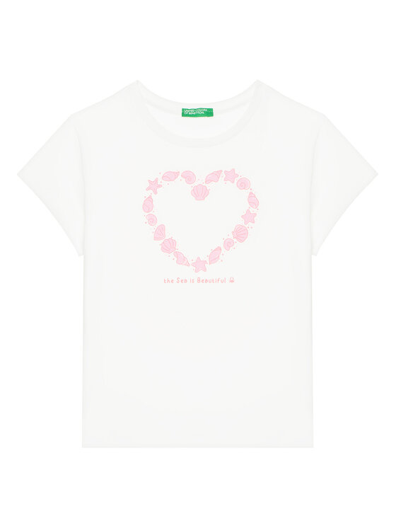 Футболка обычного кроя 3JERG10J3 United Colors Of Benetton, белый 
Футболка обычного кроя 3JERG10J3 United Colors Of Benetton, белый