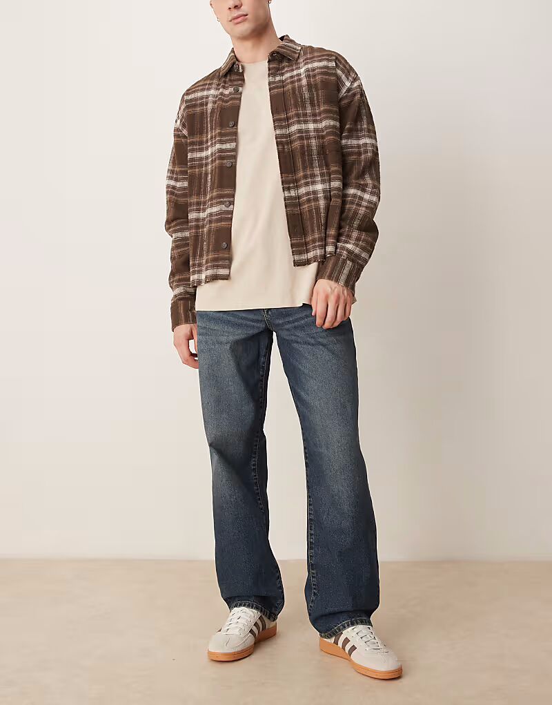 Джинсы свободного кроя ASOS DESIGN темно-синего цвета
Джинсы свободного кроя ASOS DESIGN темно-синего цвета