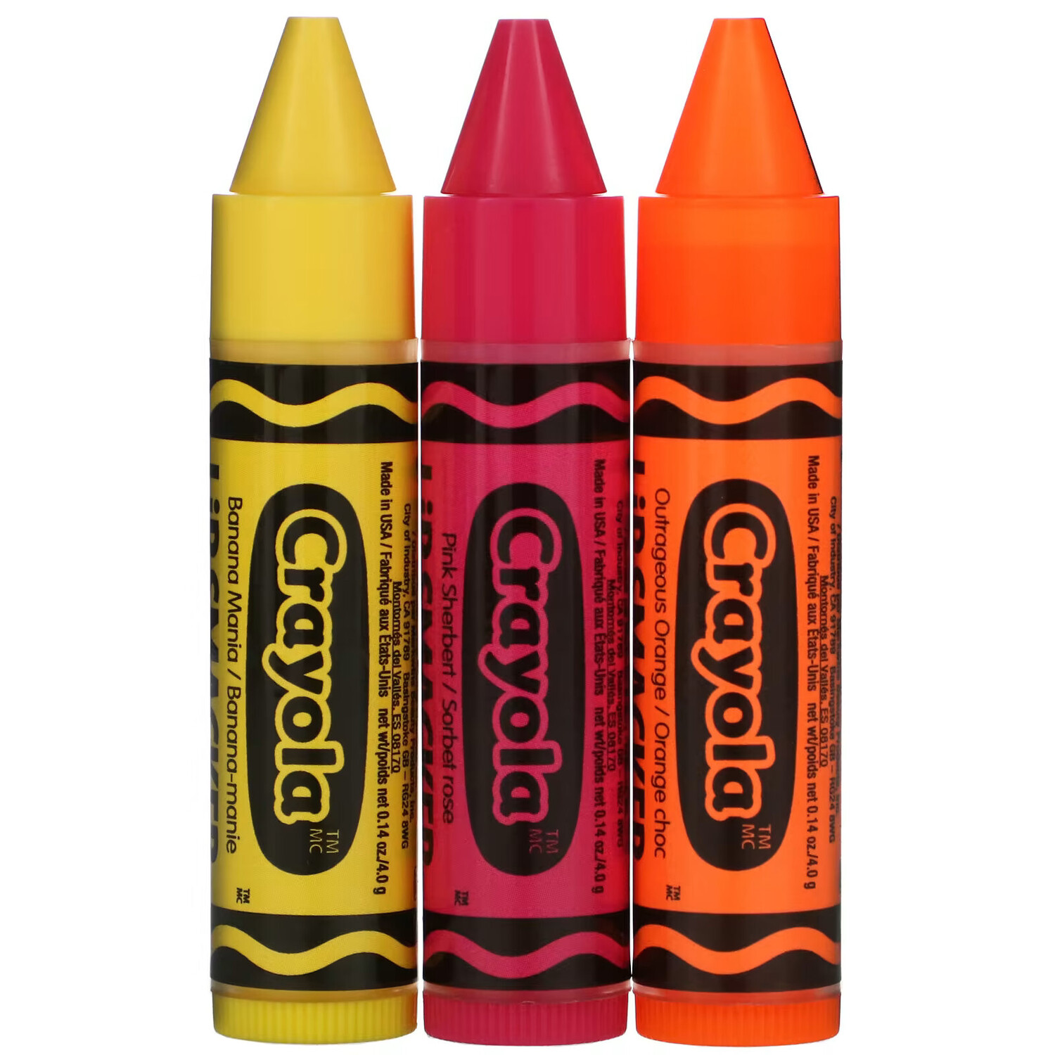Lip Smacker, Crayola, бальзам для губ, трио в упаковке, 3 шт., 4,0 г (0,14 унции)
Lip Smacker, Crayola, бальзам для губ, трио в упаковке, 3 шт., 4,0 г (0,14 унции)