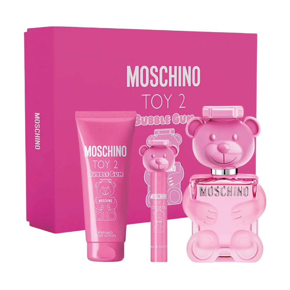 Подарочный набор Moschino Toy 2 Bubble Gum, 3 предмета
Подарочный набор Moschino Toy 2 Bubble Gum, 3 предмета