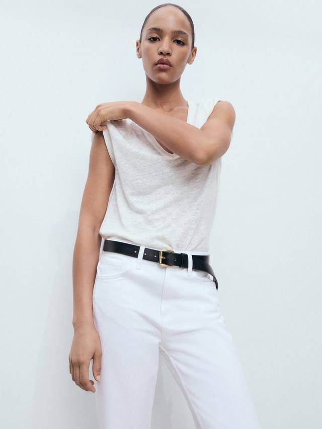 Linito футболка из чистого льна с V-образным вырезом Mango, Natural White
Linito футболка из чистого льна с V-образным вырезом Mango, Natural White