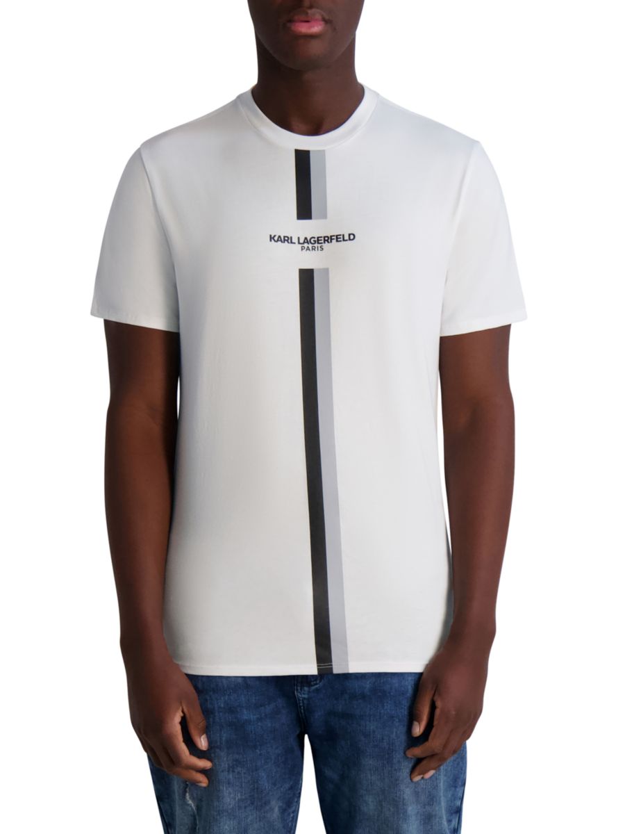Футболка с логотипом и гоночными полосками Karl Lagerfeld Paris, белый
Футболка с логотипом и гоночными полосками Karl Lagerfeld Paris, белый