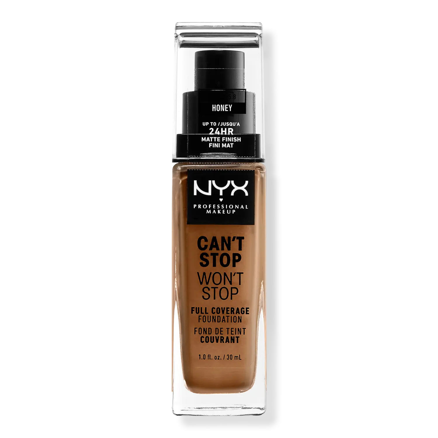 Тональная основа Can't Stop Won't Stop с матовым покрытием, обеспечивающая полное покрытие в течение 24 часов. NYX Professional Makeup, Honey (medium tan w/ warm undertone)
Тональная основа Can't Stop Won't Stop с матовым покрытием, обеспечивающая полное покрытие в течение 24 часов. NYX Professional Makeup, Honey (medium tan w/ warm undertone)