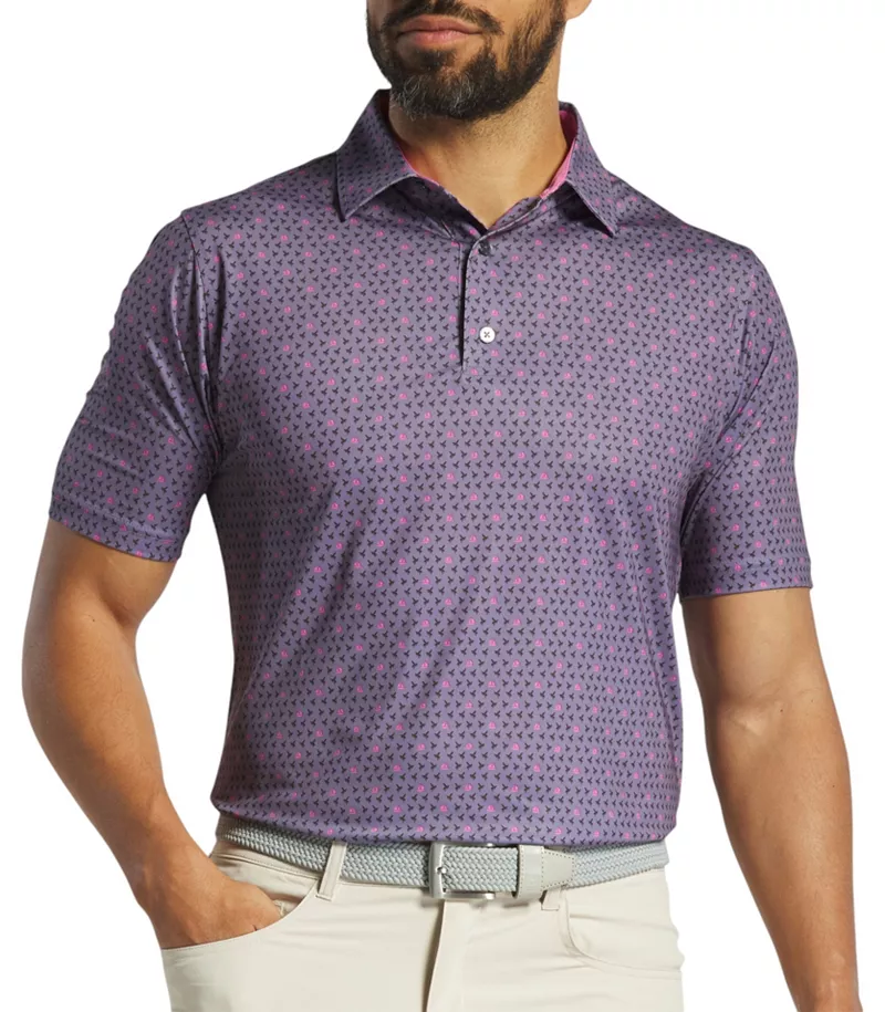Мужская рубашка-поло для гольфа с принтом летающих ос FootJoy Lisle, цвет Purple Dusk/Black/Pink
Мужская рубашка-поло для гольфа с принтом летающих ос FootJoy Lisle, цвет Purple Dusk/Black/Pink