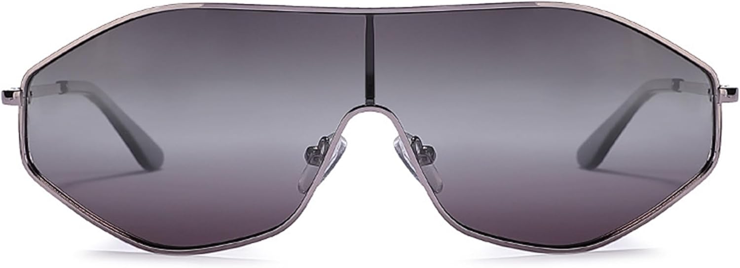 bullabulling Ретро большие поляризованные солнцезащитные очки для женщин, винтажные большие металлические солнцезащитные очки-щитки, цельные солнцезащитные очки UV400, C2
bullabulling Ретро большие поляризованные солнцезащитные очки для женщин, винтажные большие металлические солнцезащитные очки-щитки, цельные солнцезащитные очки UV400, C2