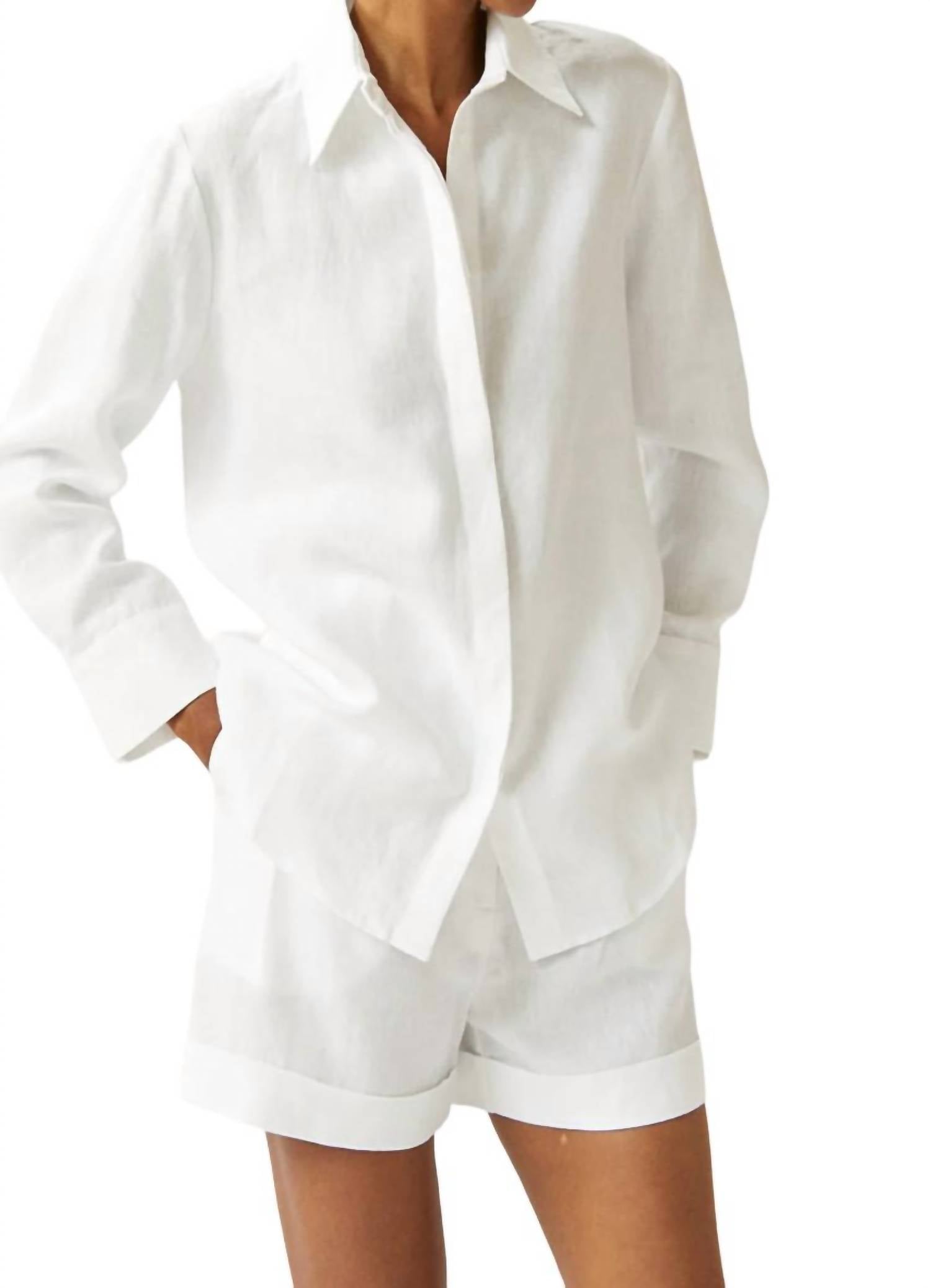 Рубашка Laia на пуговицах белого цвета Casa Raki
Рубашка Laia на пуговицах белого цвета Casa Raki