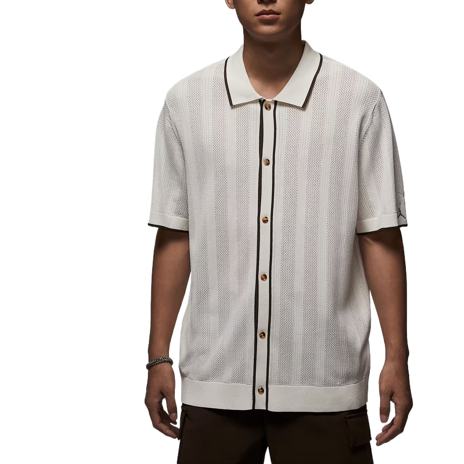 Спортивная мужская вязаная рубашка на пуговицах для гольфа Jordan, серо-белый
Спортивная мужская вязаная рубашка на пуговицах для гольфа Jordan, серо-белый