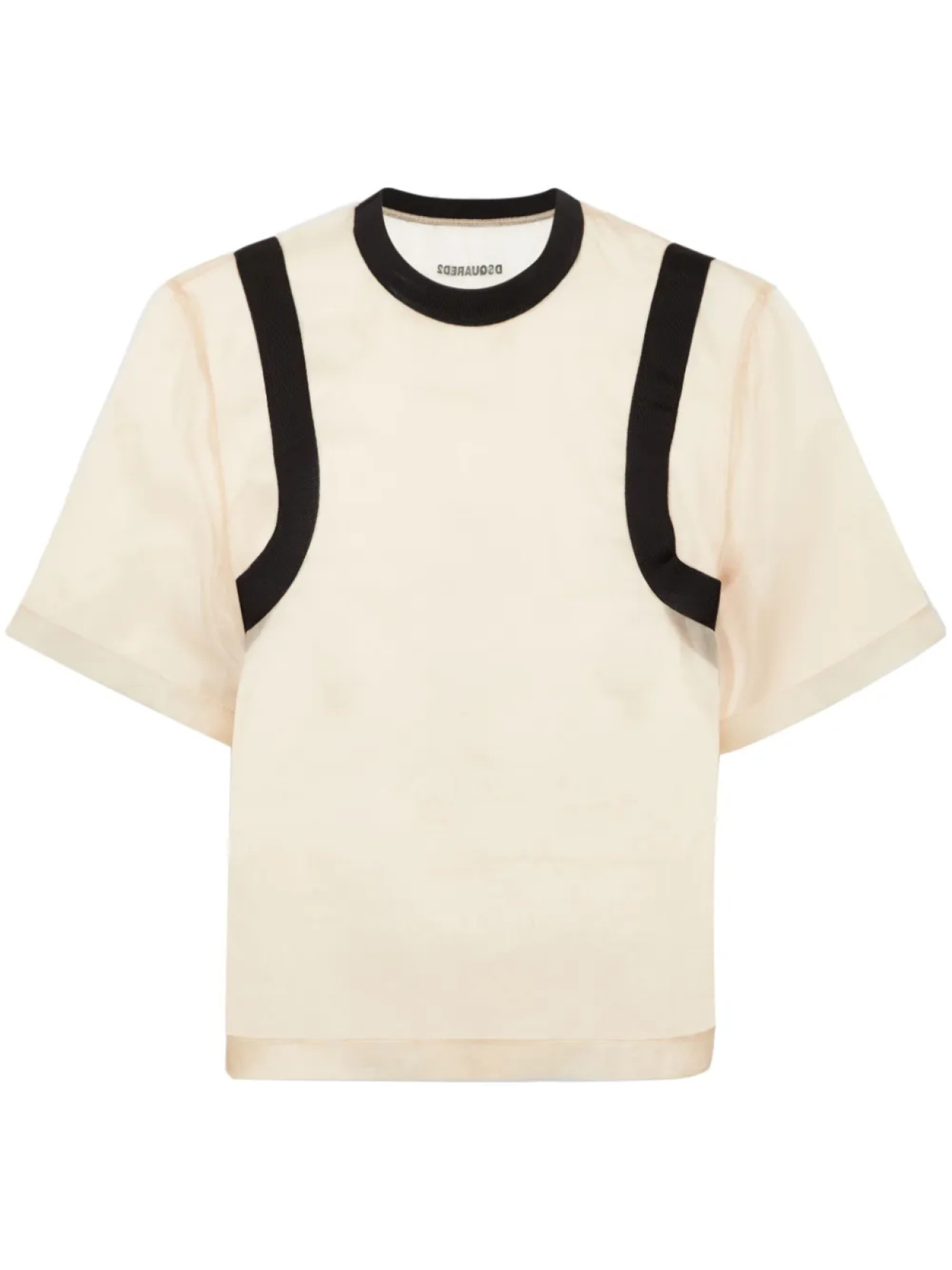 DSQUARED2 футболка с отделкой в полоску, нейтральный
DSQUARED2 футболка с отделкой в полоску, нейтральный