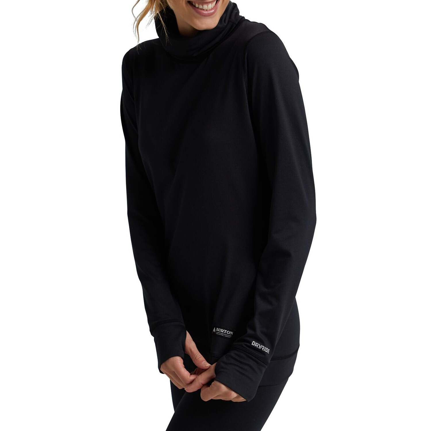 Топ средней плотности Burton с длинным вырезом женский, черный 
Топ средней плотности Burton с длинным вырезом женский, черный