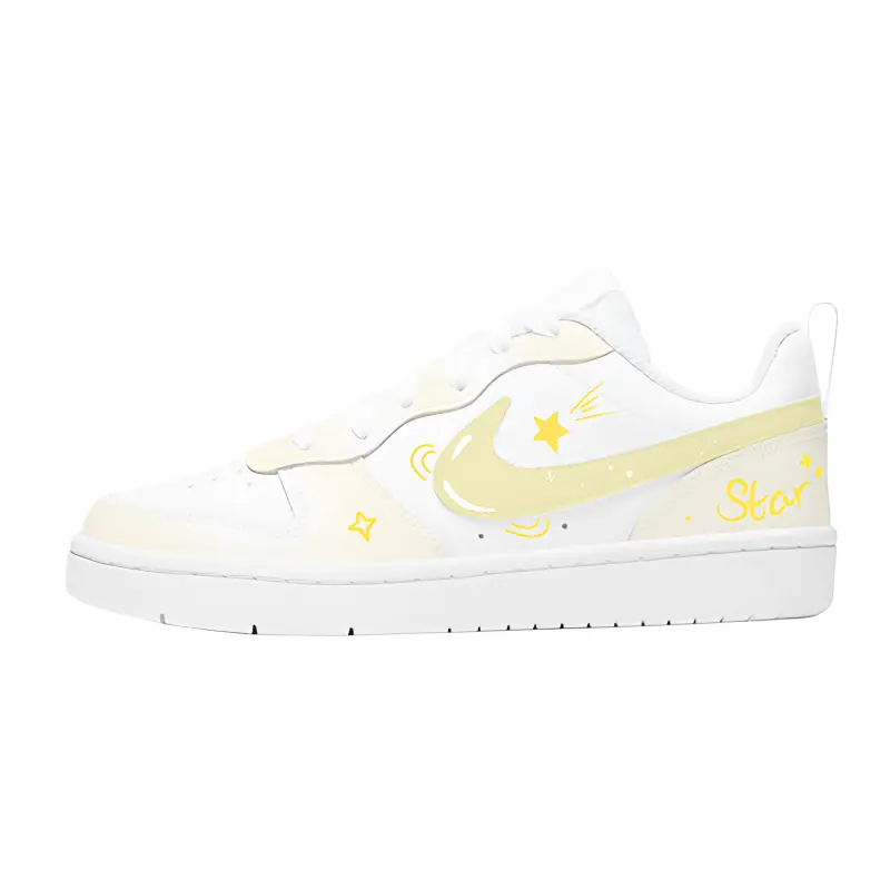 Nike Court Borough Star Milk Order Leather Low top Детские скейтбординговые кроссовки Yellow Unisex
Nike Court Borough Star Milk Order Leather Low top Детские скейтбординговые кроссовки Yellow Unisex