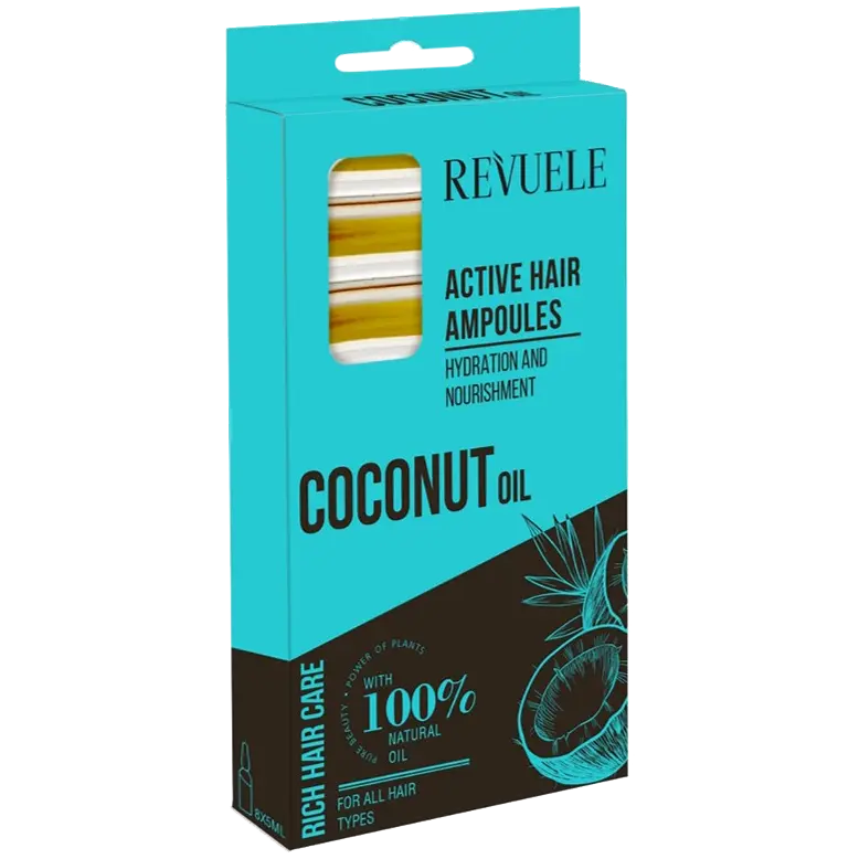 Revuele Coconut Oil Active ампулы для волос, 8x5 мл/1 упаковка 
Revuele Coconut Oil Active ампулы для волос, 8x5 мл/1 упаковка