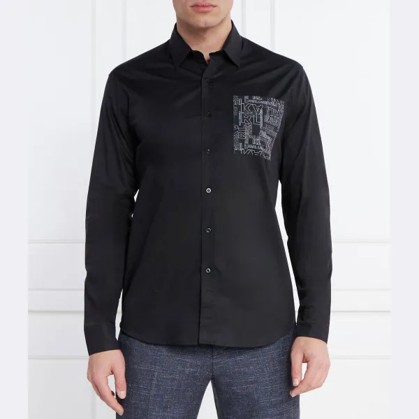 Рубашка стандартного кроя Karl Lagerfeld, черный
Рубашка стандартного кроя Karl Lagerfeld, черный