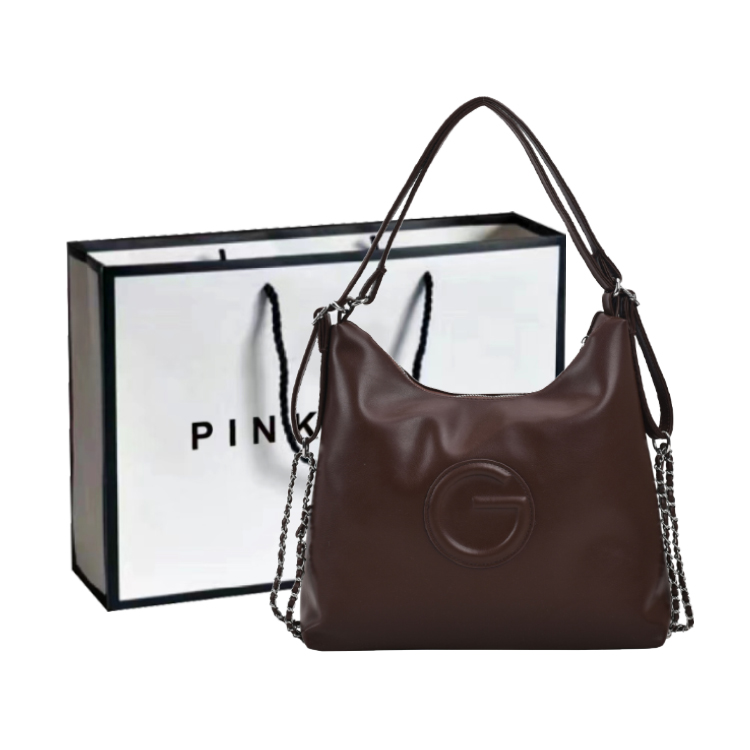 Рюкзак PU с двойными лямками Повседневная женская модель Черный/Белый/Кофе PINK·LAND 
Рюкзак PU с двойными лямками Повседневная женская модель Черный/Белый/Кофе PINK·LAND