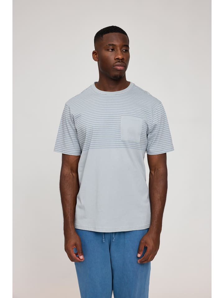 Футболка Halfway Striped MAZINE, цвет hellblau/grau 
Футболка Halfway Striped MAZINE, цвет hellblau/grau