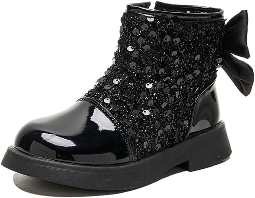 Детские ботинки для девочек с молнией, модные короткие блестящие ботильоны с пайетками, легкие и удобные, для малышей, маленьких и больших детей BININBOX, Black
Детские ботинки для девочек с молнией, модные короткие блестящие ботильоны с пайетками, легкие и удобные, для малышей, маленьких и больших детей BININBOX, Black