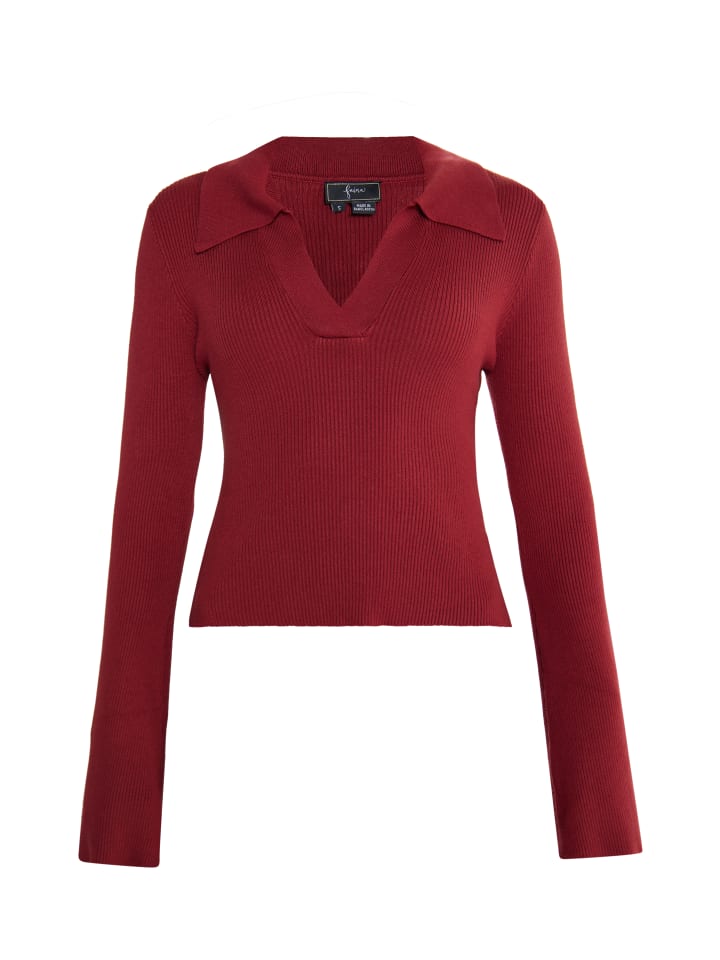 Женский свитер бордового цвета faina
Женский свитер бордового цвета faina