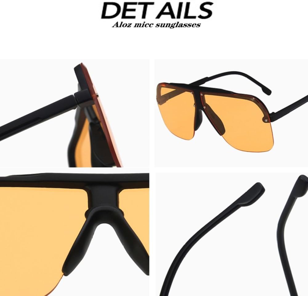 Мужские солнцезащитные очки без оправы, винтажная пластиковая оправа, прозрачные солнцезащитные очки для женщин, ретро-очки, защита от УФ-излучения UV400 MTZJH, Black-orange
Мужские солнцезащитные очки без оправы, винтажная пластиковая оправа, прозрачные солнцезащитные очки для женщин, ретро-очки, защита от УФ-излучения UV400 MTZJH, Black-orange