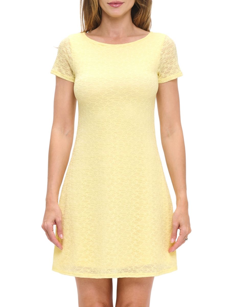 Мини-платье с короткими рукавами и кружевом Renee C., желтый
Мини-платье с короткими рукавами и кружевом Renee C., желтый