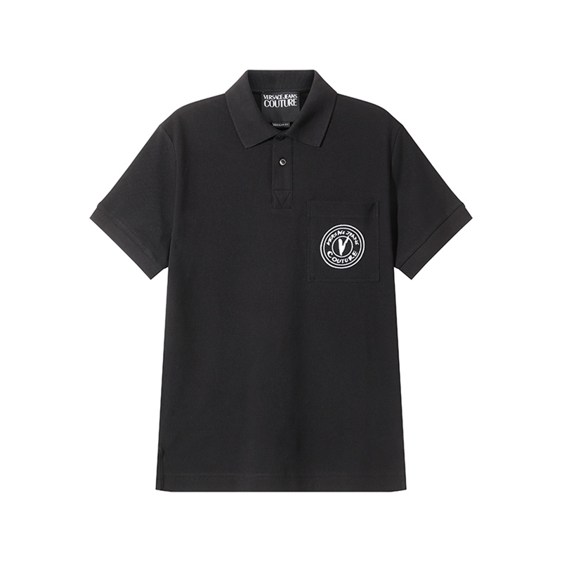 Поло с логотипом на заплатке VERSACE JEANS COUTURE, черный
Поло с логотипом на заплатке VERSACE JEANS COUTURE, черный