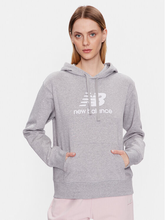 Толстовка свободного кроя New Balance, серый 
Толстовка свободного кроя New Balance, серый