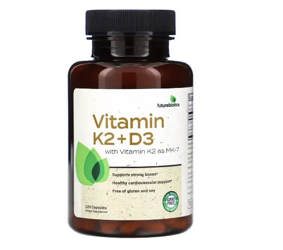 Витамины K2 виде MK-7 D3 виде MK-7 120 капсул FutureBiotics
Витамины K2 виде MK-7 D3 виде MK-7 120 капсул FutureBiotics