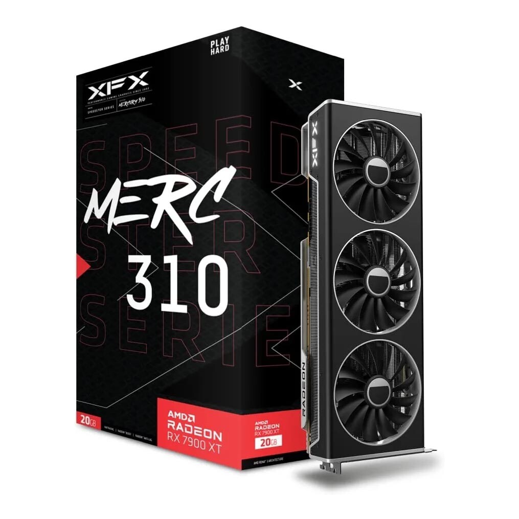 Видеокарта XFX Speedster MERC310 RX 7900 XT Ultra, 20 Гб, RX-79TMERCU9
Видеокарта XFX Speedster MERC310 RX 7900 XT Ultra, 20 Гб, RX-79TMERCU9