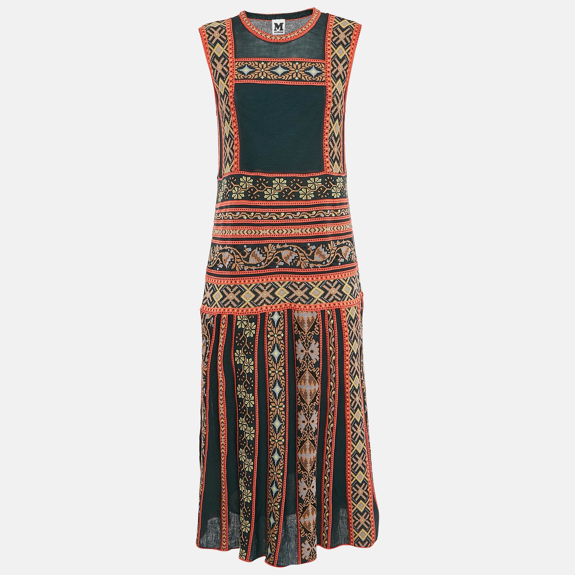 M Missoni Платье-миди без рукавов Missoni бирюзово-зеленого цвета с цветочным принтом
M Missoni Платье-миди без рукавов Missoni бирюзово-зеленого цвета с цветочным принтом