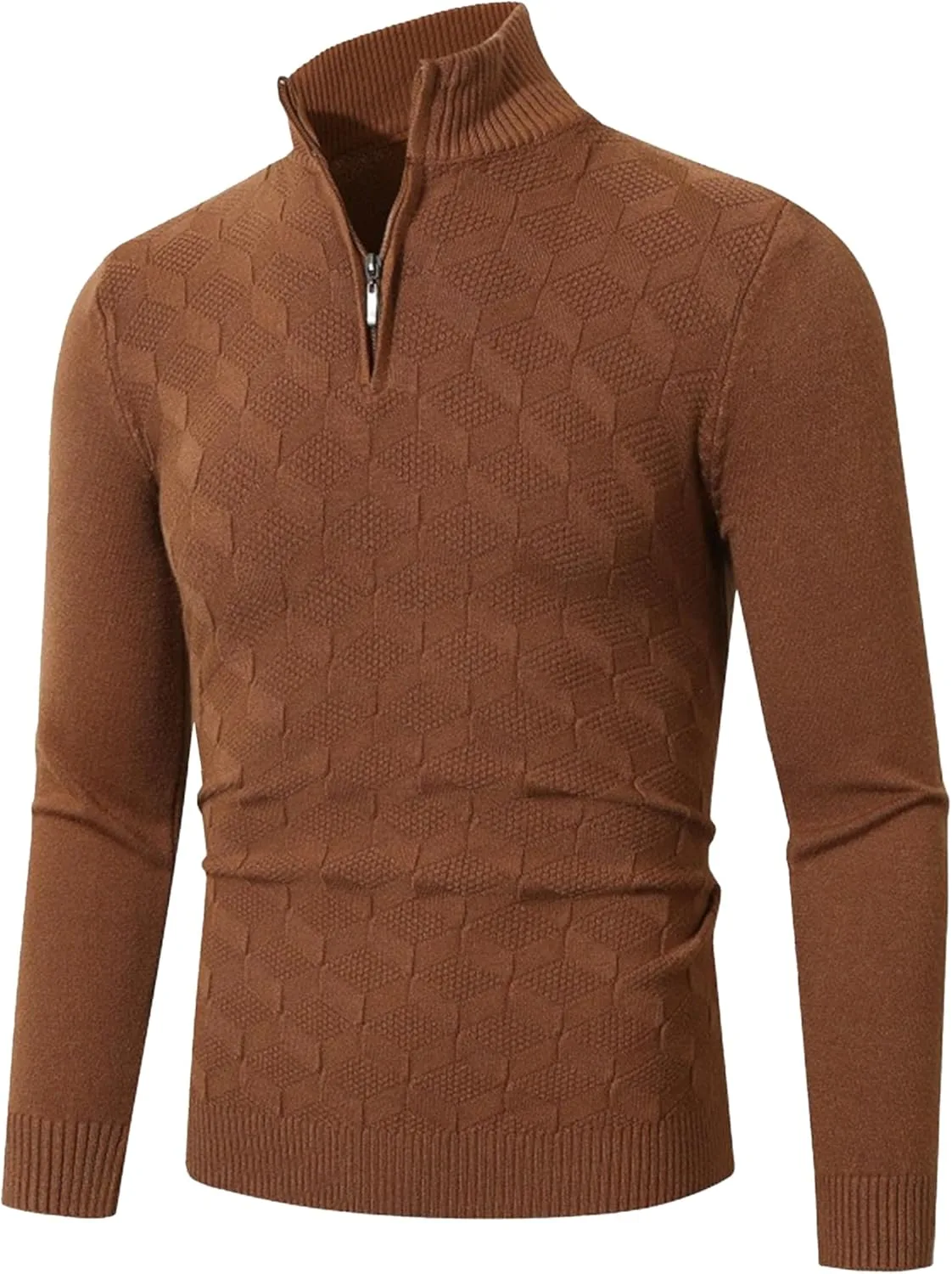 Мужской свитер с кабельной вязкой, длинный рукав, молния, slim fit QOAAIE
Мужской свитер с кабельной вязкой, длинный рукав, молния, slim fit QOAAIE