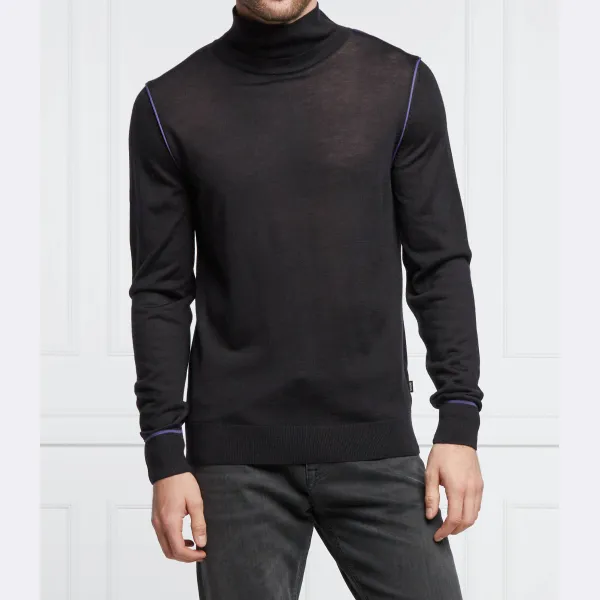 Шерстяная водолазка узкого кроя Ulsan Boss, черный 
Шерстяная водолазка узкого кроя Ulsan Boss, черный